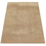 KADIMA DESIGN Teppich Kurzflor waschbar Unifarben Wohnzimmer schmutzabweisend Natur Rechteckig 100x200 | 100% Polyester | Florhöhe: 10 mm | pflegeleicht