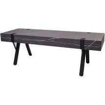 Mendler TV-Rack HWC-L54, Fernsehtisch Lowboard TV-Tisch, Metall 42x120x40cm ~ Marmor-Optik grau