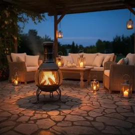 Relaxdays Aztekenofen Ø 89 cm Grau
