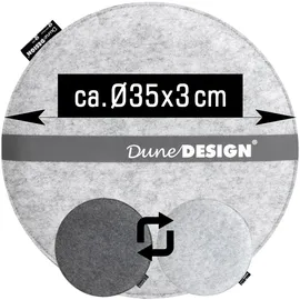 Dune Design Sitzkissen Ø 35 cm grau 1 St.