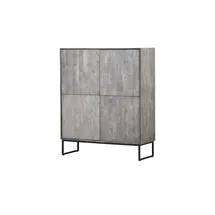 Möbel Kraft Highboard 115 x 138 x 42 cm Grau