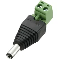 TRU Components DC12-M Niedervolt-Steckverbinder Stecker, gerade 5.5mm 2.1mm 1St.