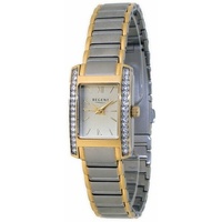 REGENT Uhr 7794.41.93 klassische Damen Armbanduhr bicolor silber + gold-farbig