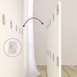 vidaXL Kopfteil mit Nachttischen Weiß Holzwerkstoff