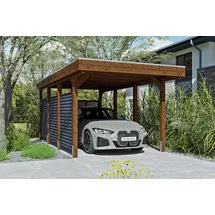 SKANHOLZ Friesland Hybrid Set 11 3,14 x 5,55 m nussbaum inkl. Rück- und Seitenwände