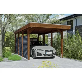 SKANHOLZ Friesland Hybrid Set 11 3,14 x 5,55 m nussbaum inkl. Rück- und Seitenwände