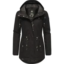 Ragwear Damen Winterjacke warmer Kurzmantel mit Kapuze Monadis Black Label Intl Black22 Gr. XXL - XXL