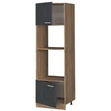 Vicco Mikrowellenschrank R-Line 60 x 57,5 x 207 cm Schwarz