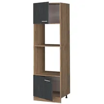 Vicco Mikrowellenschrank R-Line 60 x 57,5 x 207 cm Schwarz