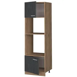 Vicco Mikrowellenschrank R-Line 60 x 57,5 x 207 cm Schwarz
