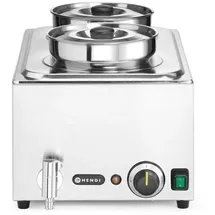 HENDI Set: Ranger Bain-Marie + 2 4L-Behälter mit Deckel, HENDI, 8L, 220-240V/1000W, 604x332x(H)315mm