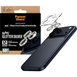Panzer Glass Hoops Glitter Silver Camera Lens Protector, iPhone 17 Pro / 17 Pro Max | 16 Pro | 16 Pro Max