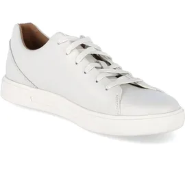 CLARKS Un Costa Lace Sneaker, White Leather, 39.5 EU