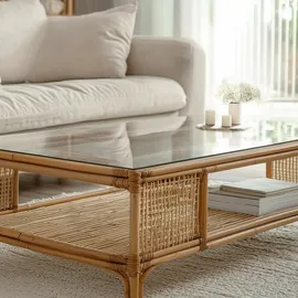 Tulup Tischplatte 120 x 80 cm Glas transparent