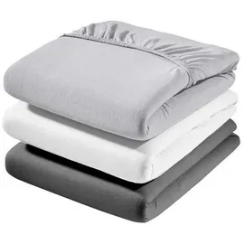 Estella Spannbettlaken Zwirnjersey 6900 90 x 200 - 120 x 220 cm platin