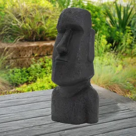 ECD Germany Moai Figur Rapa Nui Kopf 78cm hoch, aus Steinguss Kunstharz Osterinsel Statue als Dekoration Skulpturen & Dekoobjekte, Skulpturen