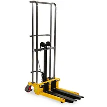 Oswald Transportgeräte Fahrbarer Hubtisch mit Gabeln und Plattform, Mini-Stapler, 400 kg, 1,5 m Hubhöhe, 650 mm Gabellänge