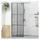 vidaXL Walk-in Duschwand 80 x 195 cm Gehärtetes Glas schwarz