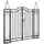 vidaXL Schmiedeeisen Gartentor 121 x 8 x 100 cm schwarz 363431