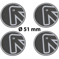4 x Ø 51 mm Polymere Aufkleber / Pfeil / Nabenkappen, Felgendeckel