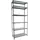 simonclick SimonRack Metallregal, 2500x800x500 mm, 6 Ebenen, Metallboden, 180 kg Biegepunkt, Anthrazit/Verzinkt - Simonclick