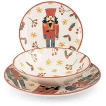 H&H Kingdom Tafelservice 18-tlg. Weihnachtsmotiv