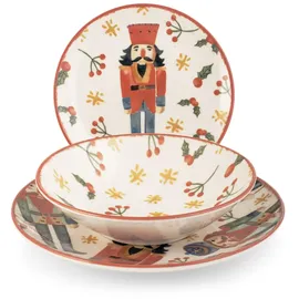 H&H Kingdom Tafelservice 18-tlg. Weihnachtsmotiv
