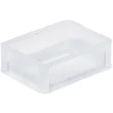 Proregal Transparenter Eurobehälter BasicLine Mit Geschlossenem Griff HxBxT 7 x 15 x 20 cm 1,3 Liter Eurobox Transportbox Transportbehälter Stapelbehälter