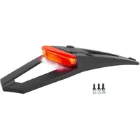 Polisport RSP LED 3.0 Kennzeichenhalter mit Licht Schwarz/Rot