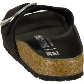 Birkenstock Madrid Big Buckle Nubukleder geölt schmal schwarz 39