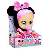 IMC TOYS CRY BABIES Dressy Minnie | Interaktive Puppe, die echte Kullertränen weint, mit Haaren zum Stylen, Kleidern zum Wechseln & Accessoires zum Spielen – Spielzeug und Geschenk für Jungen