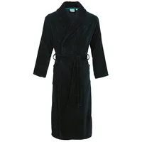 Carl Ross Herrenbademantel 582200, Langform, Velours, Schalkragen, Gürtel blau 48/50