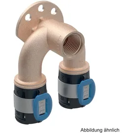 Geberit FlowFit Doppelanschlusswinkel 90 bleifreier Rotguss 16mm-1/2"-16mm L 52mm