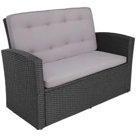 Tectake Bari Rattan Lounge schwarz