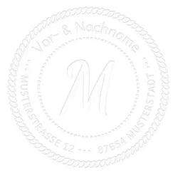 Monogramm-Prägezange 51 mm rund - Maritime Dekoration