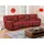 vente-unique Relaxsofa 3-Sitzer - Leder - Rot - AROMA