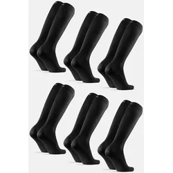 BAMBUS KNIESTRÜMPFE - 6-Pack - Schwarz - 39-42