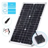 20-w-solarpanel-set Mit Controller Und Usb-anschluss – Tragbares, Wasserfestes Monokristallines Pet-panel Für Auto, Boot Und Camping