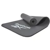 Reebok Yogamatte Trainingsmatte, Tragegurt, schwarz 1 cm stark, rutschfester Synthetikkautschuk, 183 x 61 cm