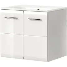 inn.furn Waschtisch-Unterschrank 2-türig 60 x 55 x 46 cm Weiß Hochglanz