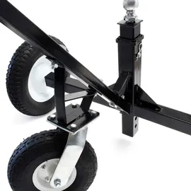 Wiltec Rangierhilfe Anhänger und Wohnwagen bis 500 kg, Rangierwagen mit 3 Rädern und höhenverstellbarer Kupplungskugel