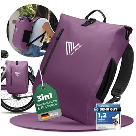 MIVELO 3in1 Fahrradtasche Gepäckträgertasche Rucksack mint