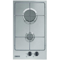 Zanussi ZGG35214XA Gaskochfeld, 29 cm, 2 Gaszonen, Frontgriff, grau