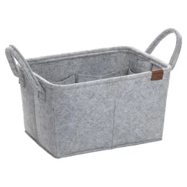 Kela Aufbewahrungskorb Fay Filz 35 x 25 x 20 cm grau