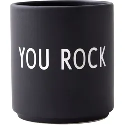Design Letters - AJ Favourite Porzellan Becher, You Rock / schwarz