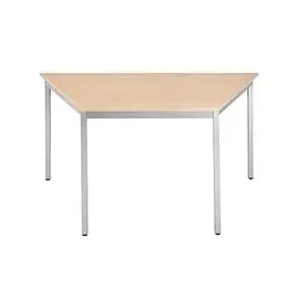 Sodematub Mehrzwecktisch ahorn, alu Trapezform, Vierkantrohr alu, 60,0/120,0 x 60,0 x 74,0 cm
