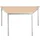 Sodematub Mehrzwecktisch ahorn, alu Trapezform, Vierkantrohr alu, 60,0/120,0 x 60,0 x 74,0 cm