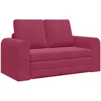 VidaXL Boden-Sofa-Bett 2-in-1 Burgunderrot 148x71x83 cm Samt