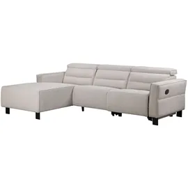 PLACES OF STYLE »Carpari, L-Form, 263 cm, manuelle o. elektrische Relaxfunktion,«, USB A/C und Kopfteilverstellung