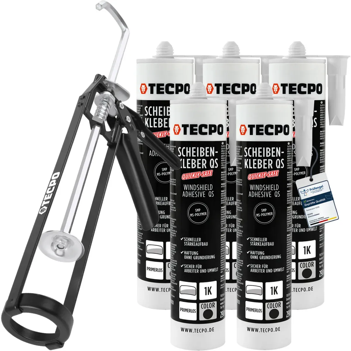 5x TECPO KKD 801 Karosserie Klebe- und Dichtmasse, 370g +...